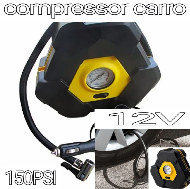 Compressor de ar portátil-bomba de ar para carro, 150psi, 12v