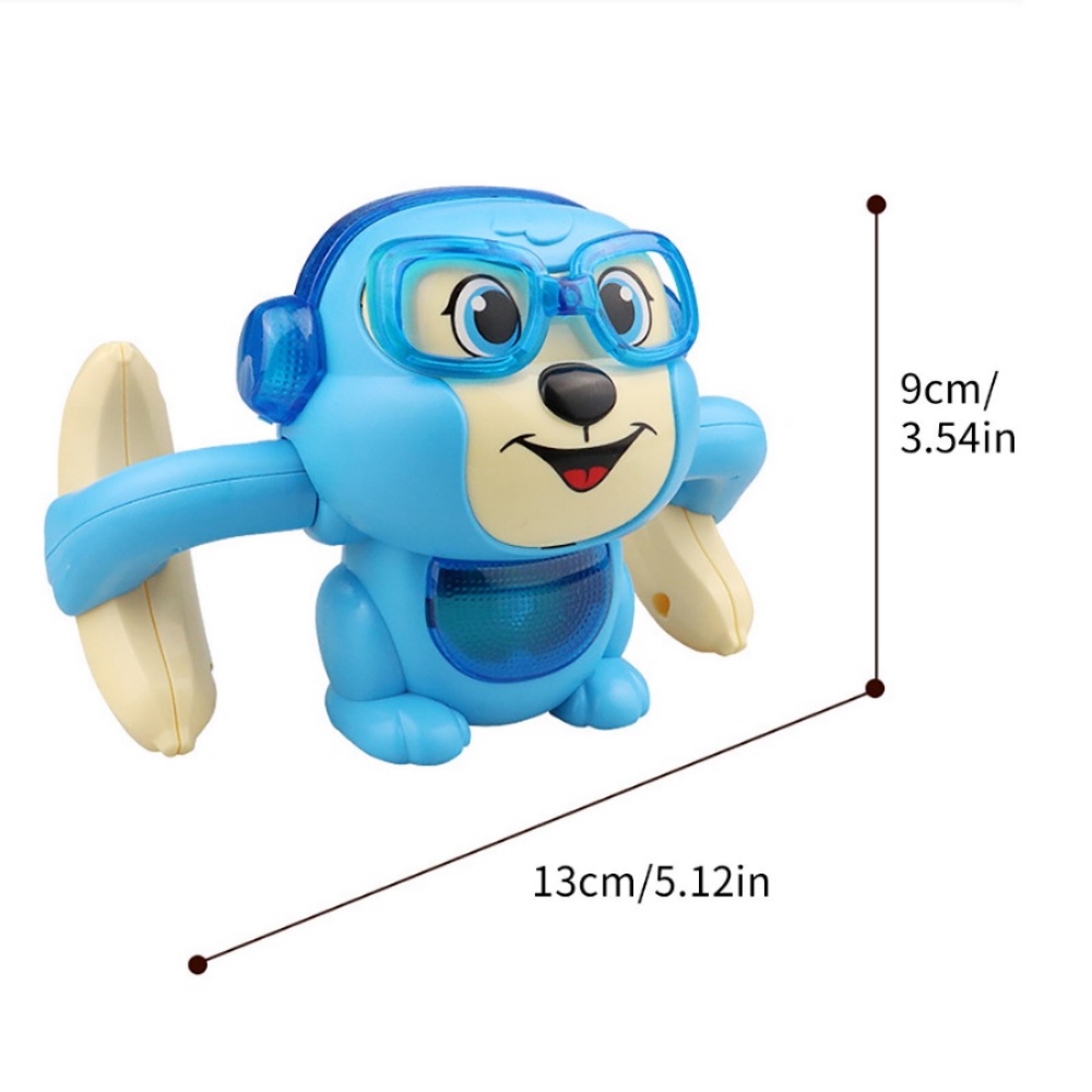 Macaco Elétrico flip monkey , Iluminação Infantil , Música , Modelo animal  , Brinquedo , Desenho Animado De Indução Controlado Por Voz , banana  Rolante