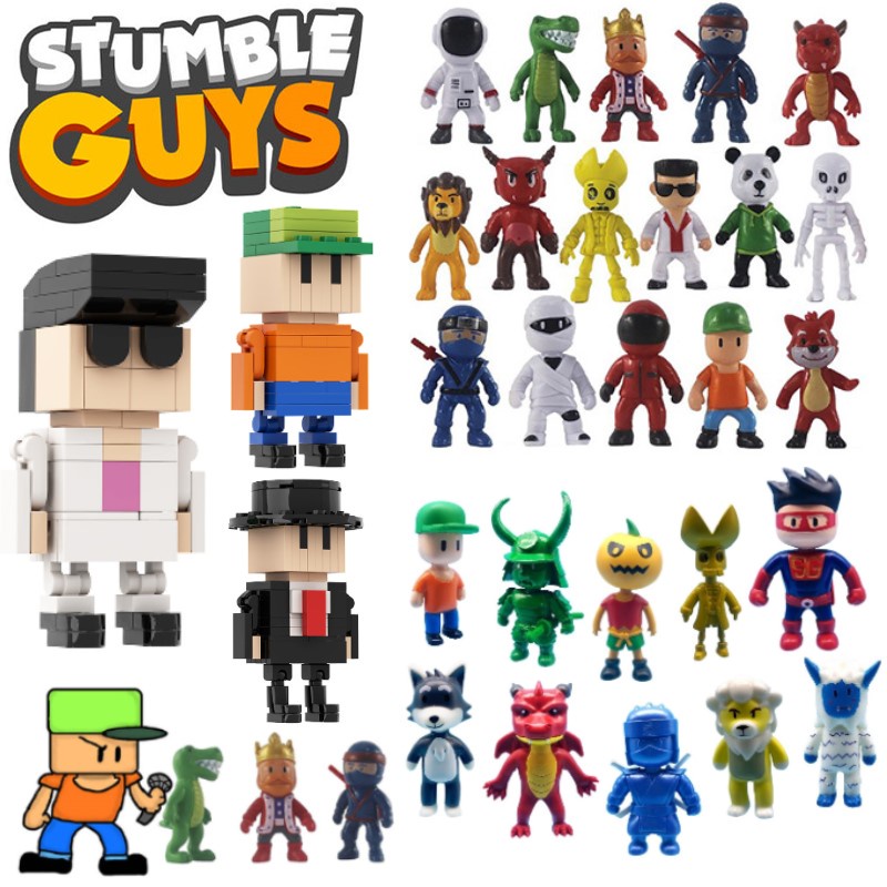 Kit 16 Bonecos Personagens Jogo Stumble Guys 7 Cm - Mega Toys São Manuel SP