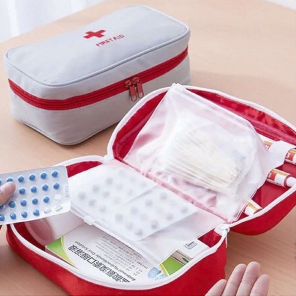 Necessaire Primeiros Socorros Porta Remédio Kit Viagem