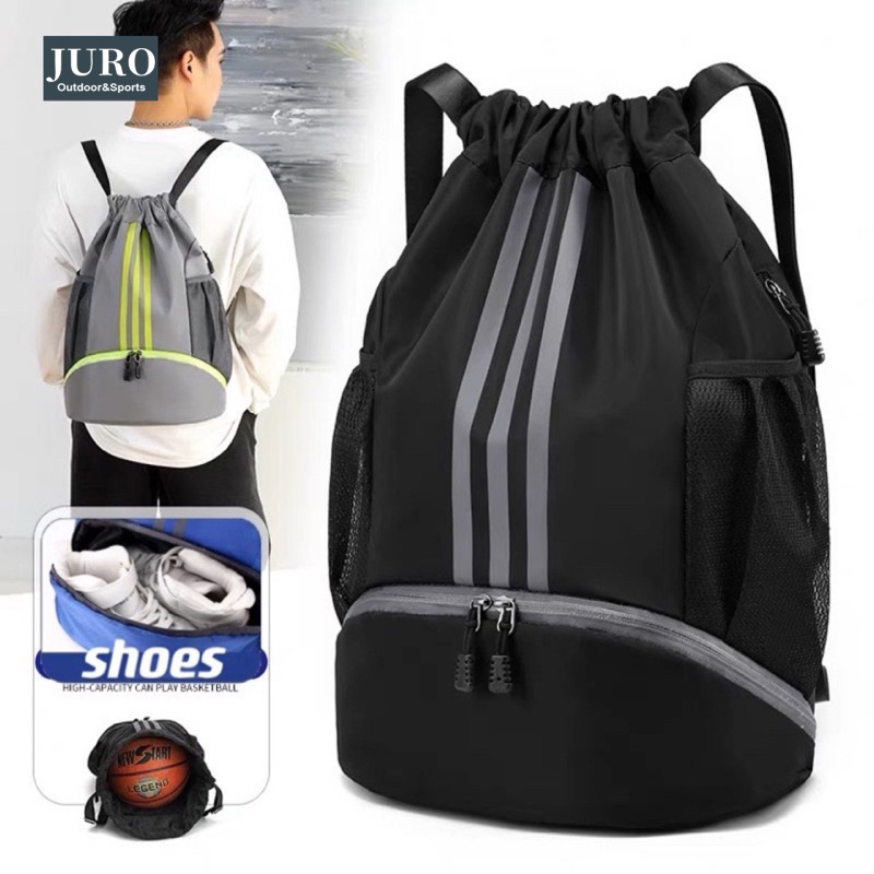 Mochila De Exercícios De fitness Drawstring Basquetebol Viagem De Grande Capacidade Simples À Prova D'água Yoga Ao