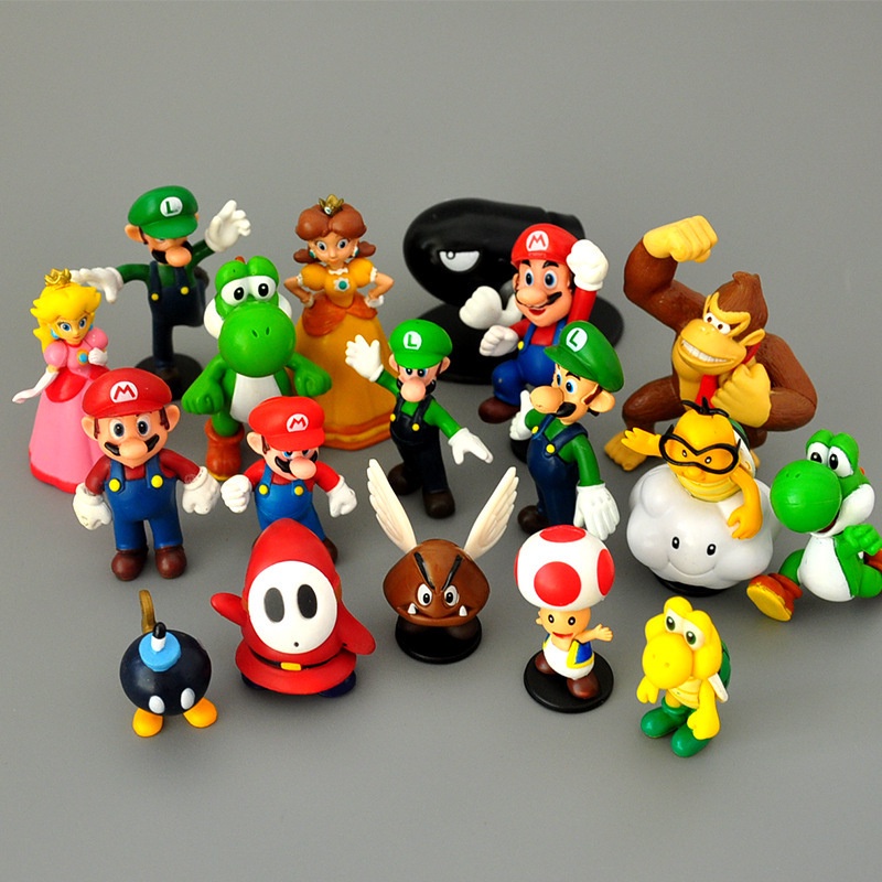 Jogo Super Mario Cartoon Cordão Mario Anime Figuras Brinquedos