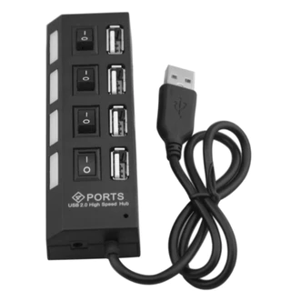 Hub Régua Usb 2.0 4 Portas Led Indicador Extensor Usb Rápido