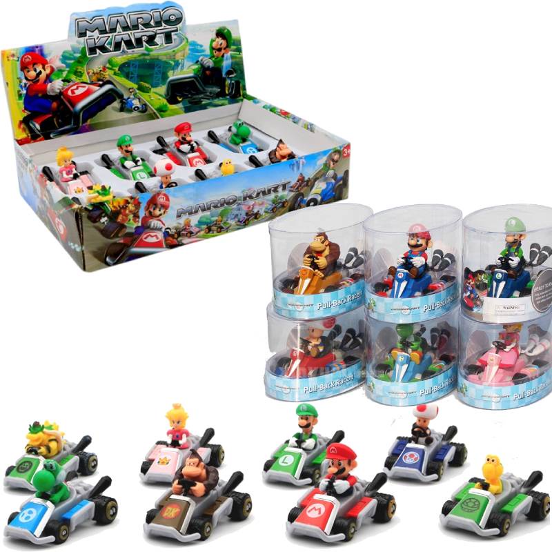 Conjunto Super Mario Racing Cars Set Jogo Competitivo Kart Toys ...