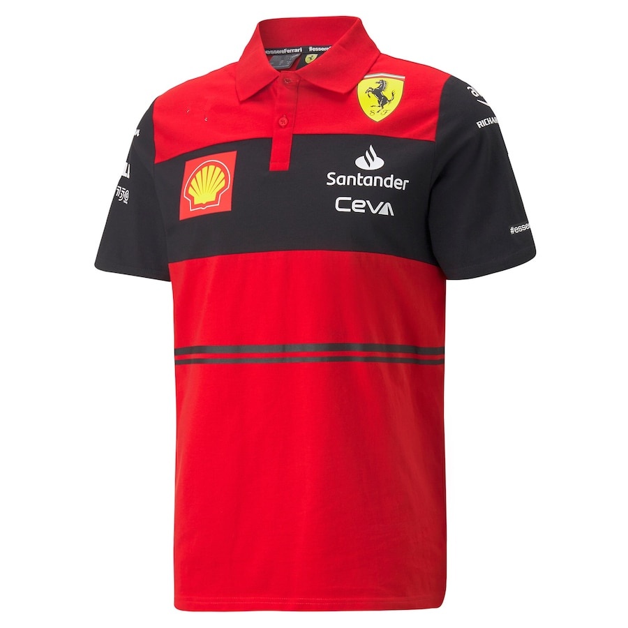 Camiseta Polo Scuderia Ferrari f1 2022 2023 Team Charles Leclerc