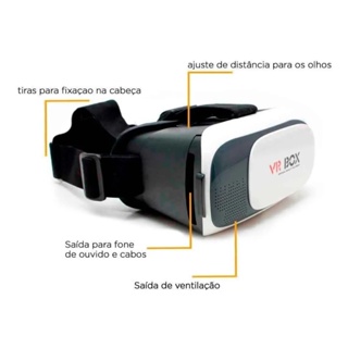 Vr Box Óculos Realidade Virtual Cardboard 3d Rift + Controle Realidade Aumentada