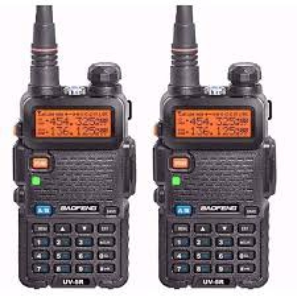 Par de Radio Comunicador Dual Band Baofeng Uv-5r Vhf Uhf