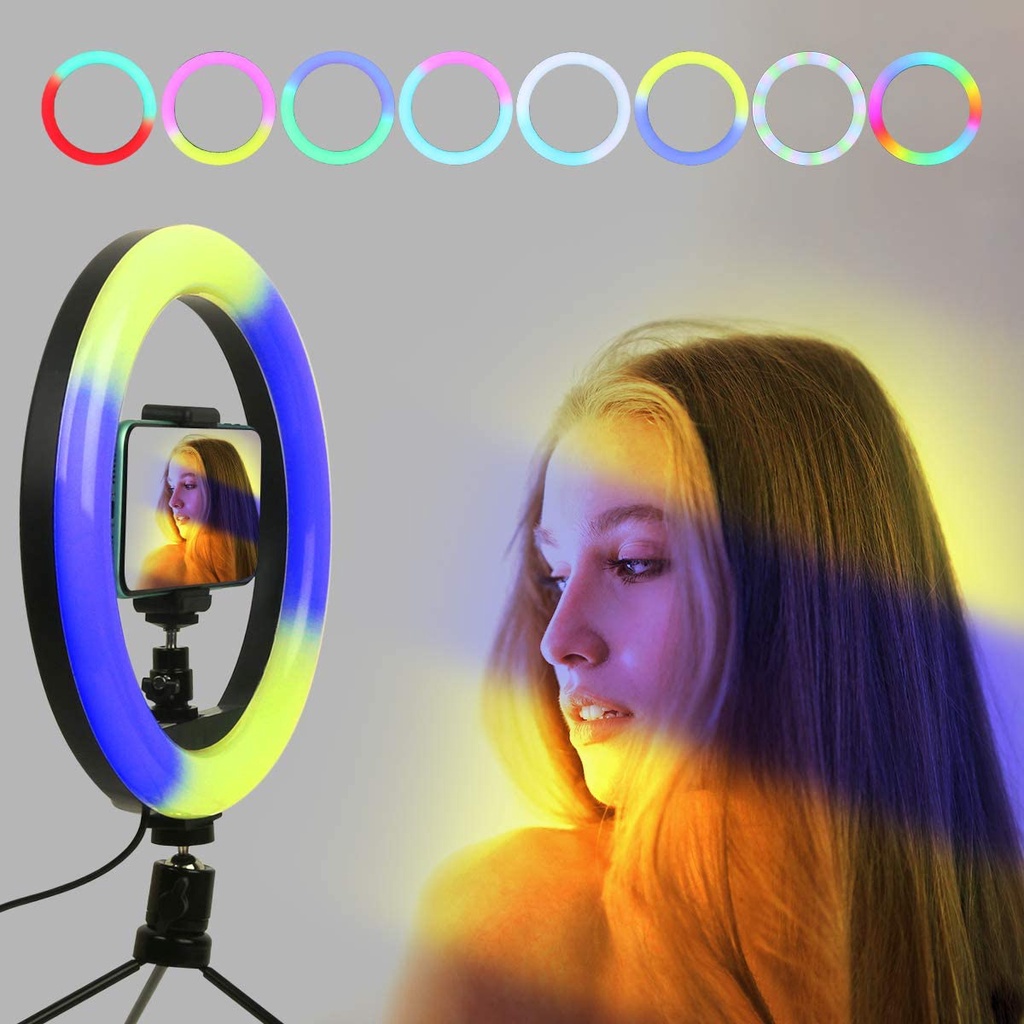 Ring Light Rgb Colorida Iluminador Cm Polegadas Profissional Metros Trip Shopee Brasil