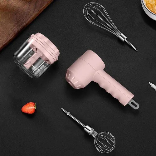 Mini Batedeira El Trica Port Til Rosa Mixer De M O Recarreg Vel Shopee Brasil