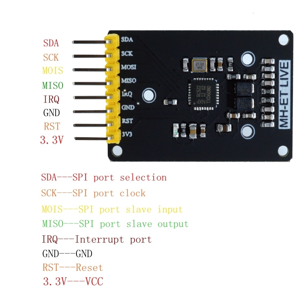 MFRC-522 RC RC522 Antena RFID IC Módulo Sem Fio Para Arduino KEY SPI De ...