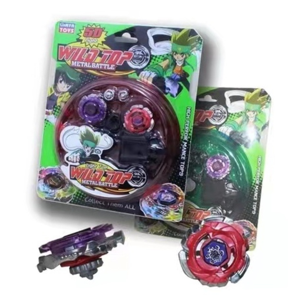 Kit com 2 Pião Beyblade Metal Led Tornado Com Arena 2 Lançador | Shopee ...