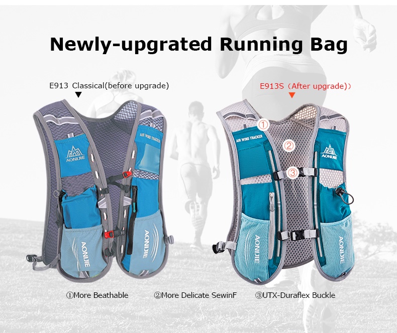 AONIJIE Mochila de hidratação Vest Pack Bolsa esportiva para