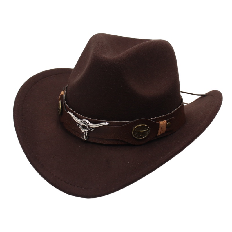 Chapéu De Cowboy Ocidental Masculino E Feminino Com Acessórios De Moda Cinto De Proteção Solar Perfeita Europeus Americanos