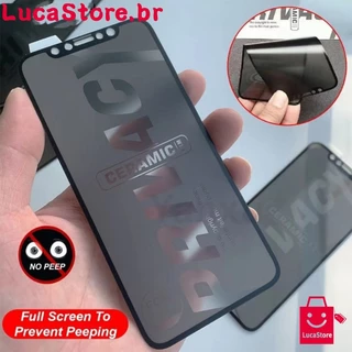 Película 3D 9D Privativa Cerâmica Fosca para Iphone 6 / 7 /8Plus / Xs / Xr / 11 / 12 / 13 / 14 / 14 Pro Max - Enviar Rapido