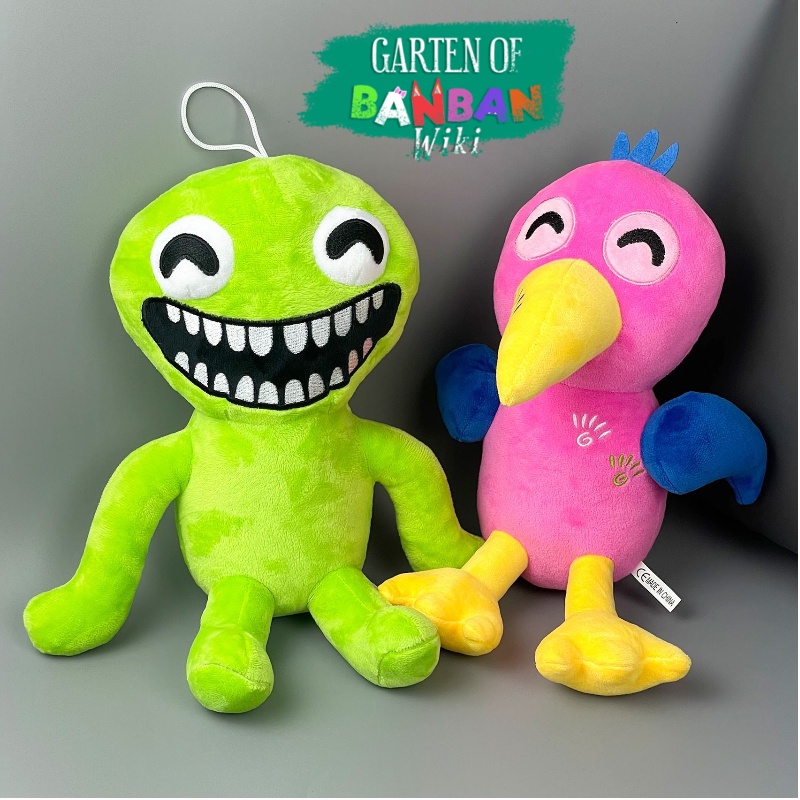 Jogo Garten of banban Brinquedos de pelúcia bonito pássaro rosa verde  brinquedo de pelúcia animal de pelúcia para crianças