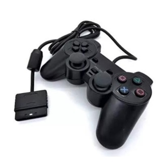 Gamepad sem fio para sony ps2 controlador para playstation 2 console  joystick dupla vibração choque joypad