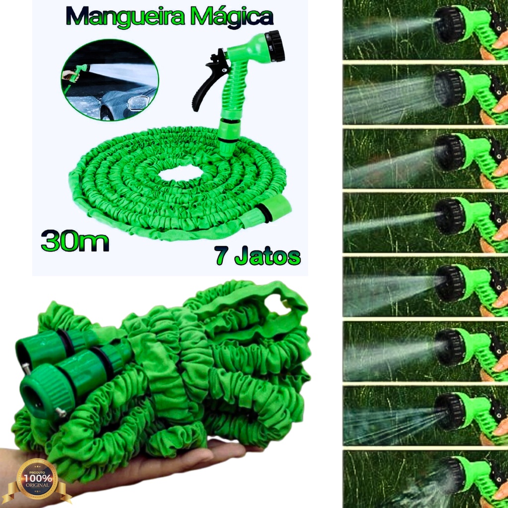 Mangueira Magica Original 30m Verde Para Lavar Quintal | Shopee Brasil