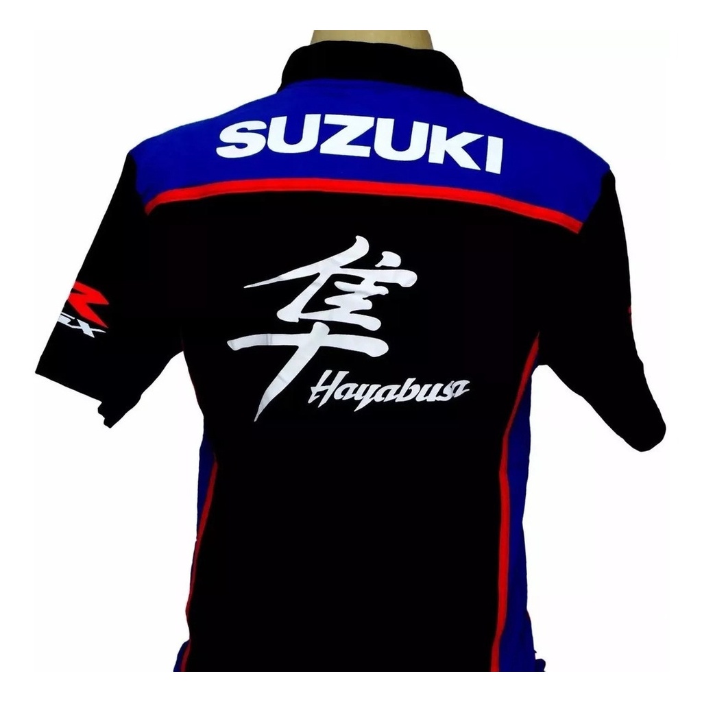 Camisa Camiseta Gola Polo Masculina Suzuki Moto Gp Pronta Entrega