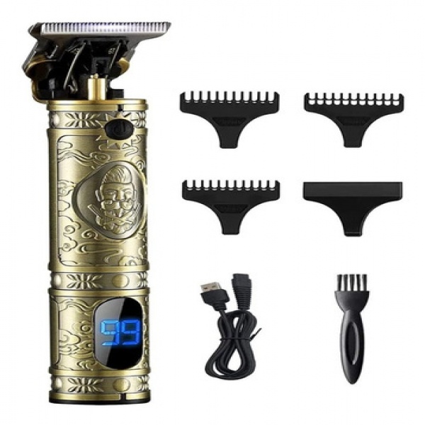 Maquina de Cortar Cabelo T9 Dispay LCD Profissional Ubs Dual Cut ...
