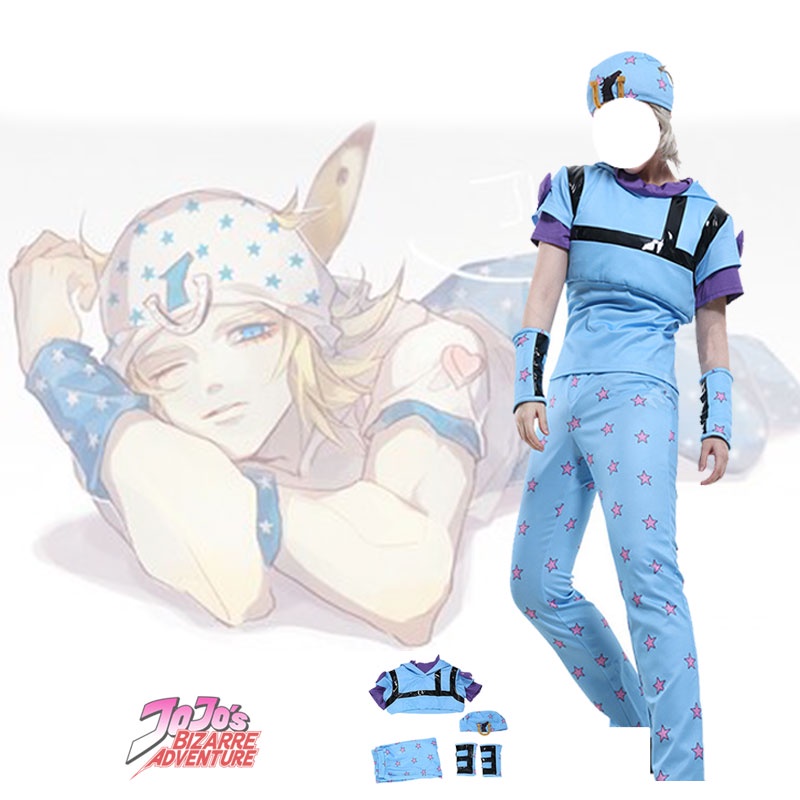 Anime Jojo's Bizarre Adventure Johnny Joestar Suit Cosplay