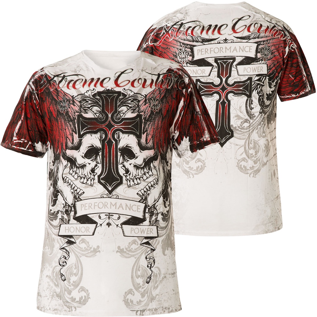 Xtreme Couture by Affliction Camiseta Carnivore SS Notch Weiss