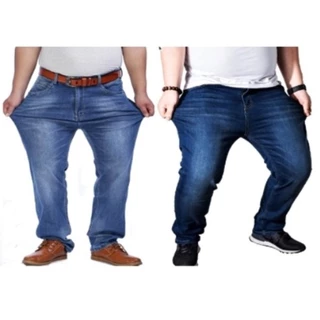 Calça Jeans Masculina preta azul claro e escuro plus size tamanho 50 52 54 56