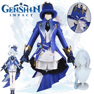 Genshin Impact Todos os Personagens Cosplay Jogo de Roupas Shogun Cosplay  Feminino Traje Halloween Cosplay Conjunto Completo com Hairwear :  : Moda