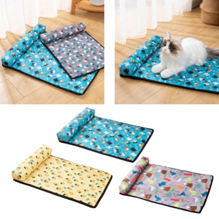 Esteira De Resfriamento De Seda Gelada Para Animais De Estimação Absorve O Calor Corporal Proporciona Relaxamento E Conforto Calmante