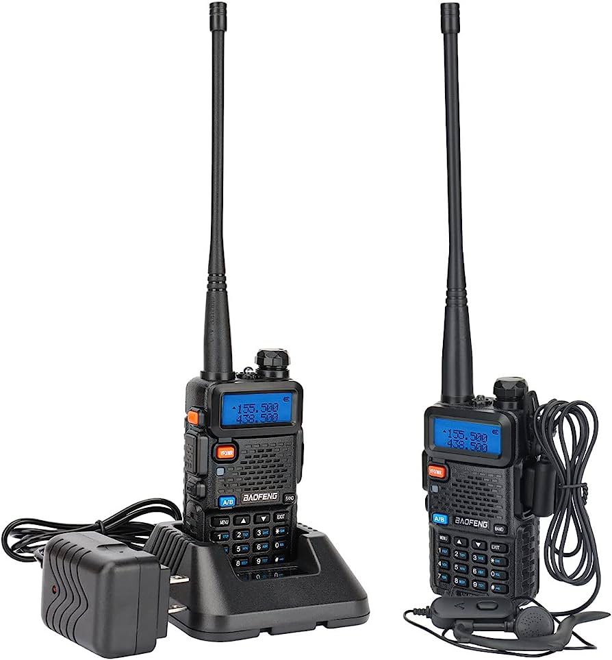 Talkie-Walkie BaoFeng UV-5R Double Bande VHF/UHF FM Noir - Neuf En Boîte