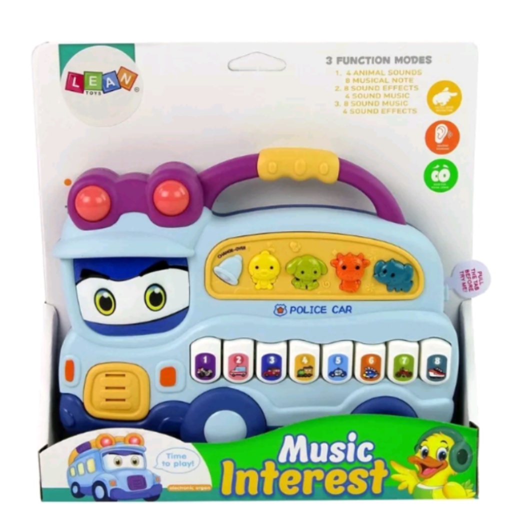 Piano Musical Infantil Educativo C/ Som E Luz Baby Einstein Cor Azul E  Branco 1.5v