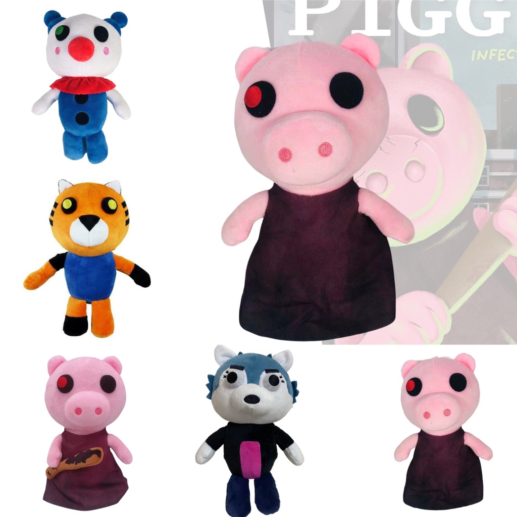 Roblox Piggy Pelúcia Rosa Porco Tigre Palhaço Brinquedo Suave