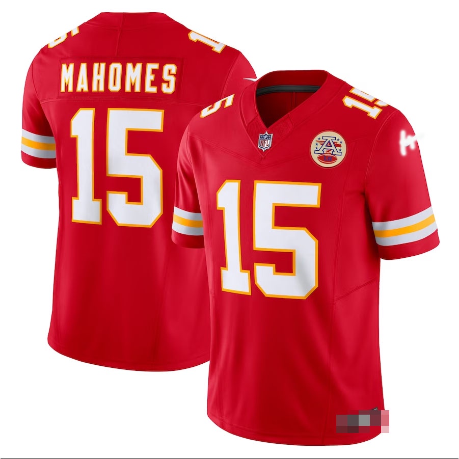 Masculino 2023 Kansas City Chiefs Patrick Mahomes 2023-24 Vermelha Limitada Camisa De Futebol Americana Jersey