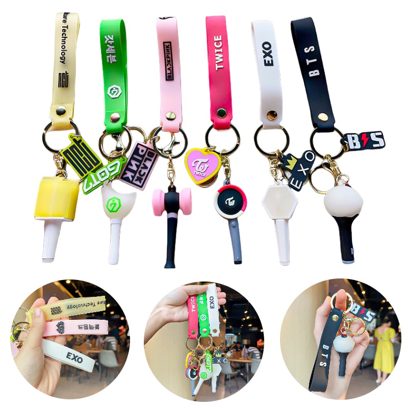 Chaveiro De Suporte Exclusivo Blackpink Stick Disponível Em Várias Cores Exo Got7 Nct E Mais