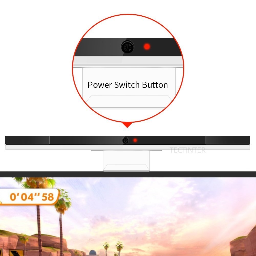 Barra Sensore Wii/Wii U Con Supporto - Nintendo - Cavo 7 Piedi - Colore Argento