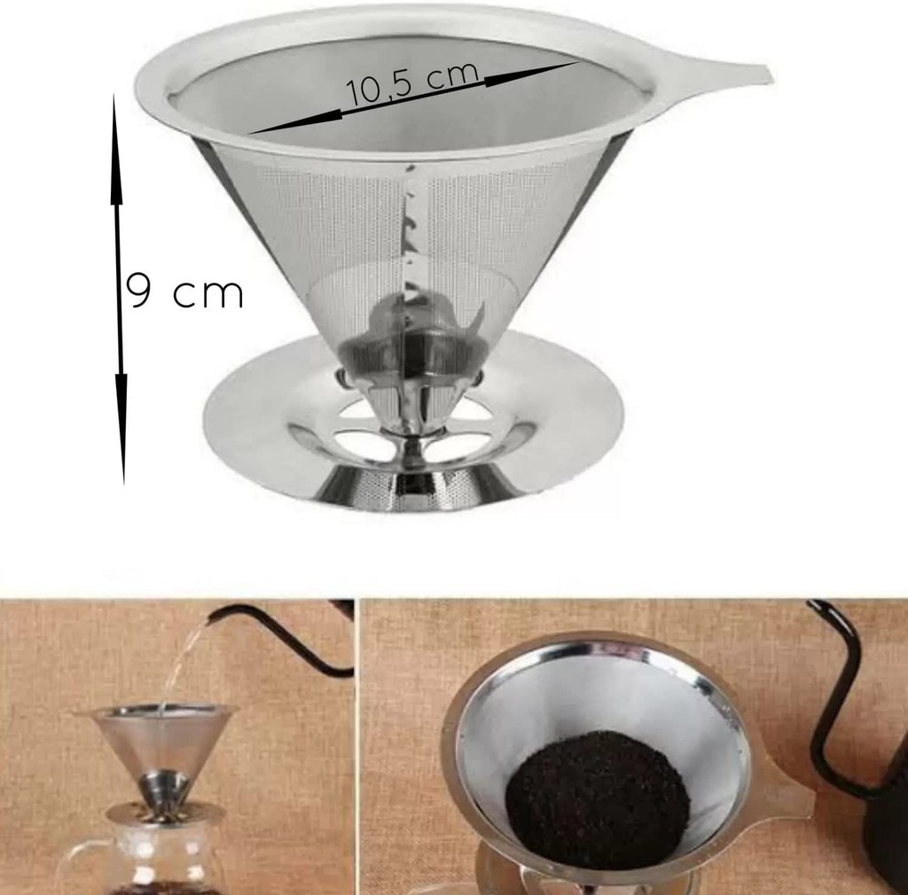 Coador Inox Reutilizável - Café Fácil e Sustentável | Shopee Brasil