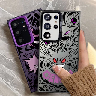 Gengar Pokémon Ghost Anime Capa De Telefone De Luxo Para Samsung S25 Ultra S23 S24 FE A55 5G Qualidade Galaxy S22 S20 S2