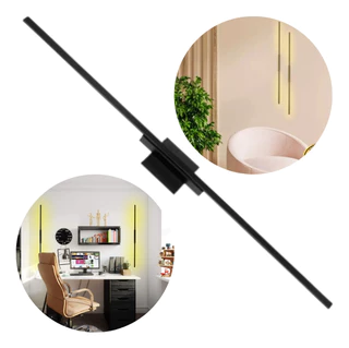 Luminária de Parede LED Preta 1 metro 6W Bivolt – Arandela Moderna para Sala e Corredor