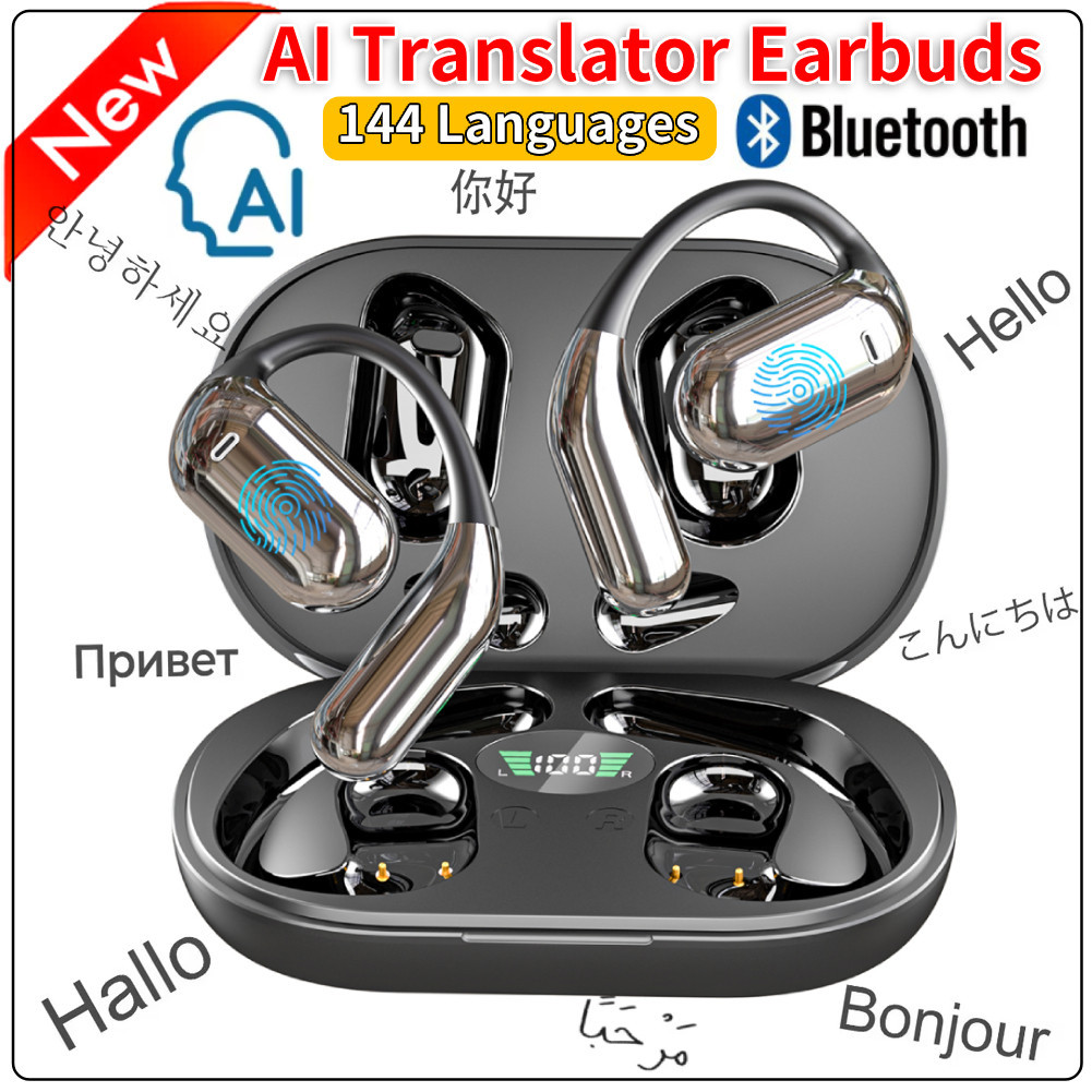 AI Tradutor Fones De Ouvido 144 Idiomas 3 Em 1 Com Cancelamento De ...