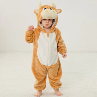 Roupas De Bebê Recém-Nascido Inverno Manga Longa Macacão Infantil Meninos Meninas Bonito Gado Ponto Dos Desenhos Animado em Oferta na Shopee