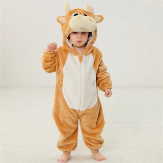 Roupas De Bebê Recém-Nascido Inverno Manga Longa Macacão Infantil Meninos Meninas Bonito Gado Ponto Dos Desenhos Animado em Oferta na Shopee