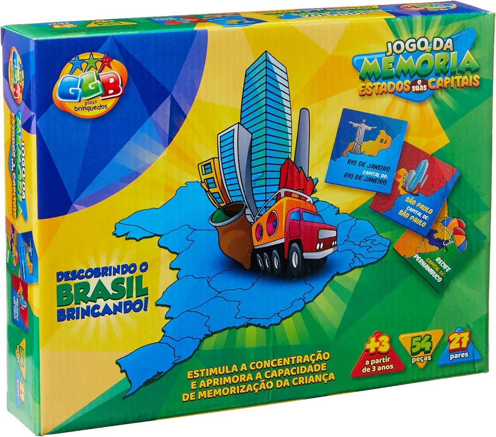 JOGO DA MEMÓRIA ESTADOS E SUAS CAPITAIS DO BRASIL - JOGO EDUCATIVO COM ...