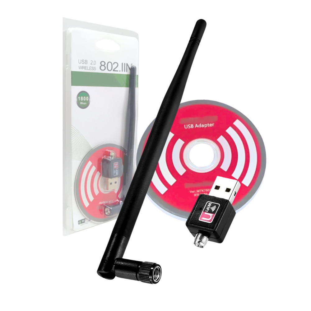 Antena WiFi USB AL-C818: Sinal Forte para PC e Notebook