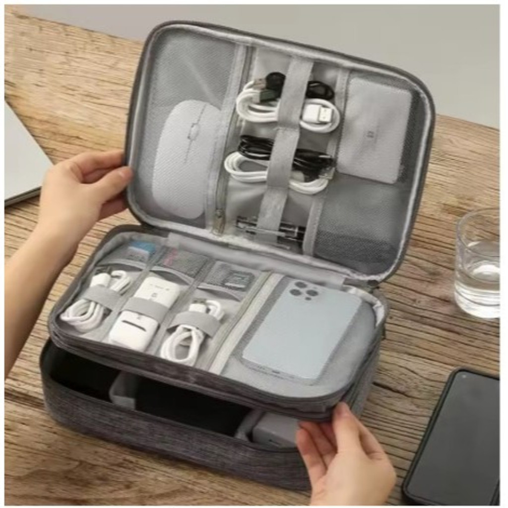 Bolsa Cosmética Digital Multifuncional Para Notebooks Ou Acessórios Com 2 Divisórias. SHUSHU SHOP