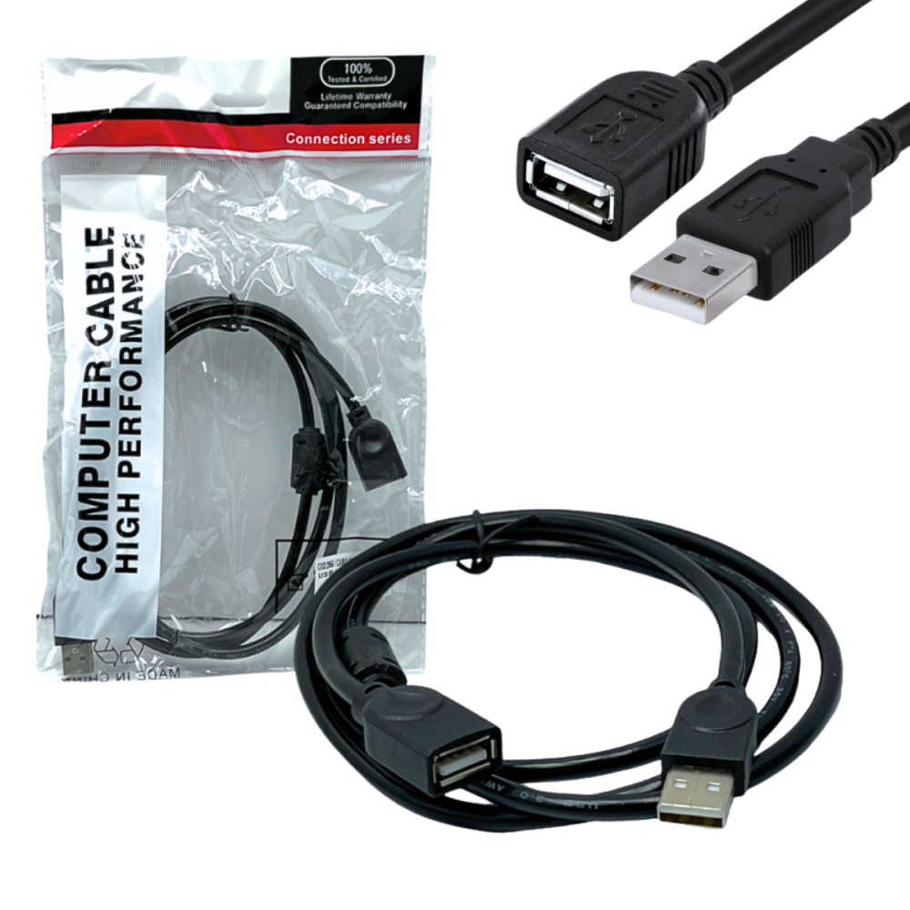 Cabo USB Extensor Macho x Fêmea 1,5m - Alta Performance e ...