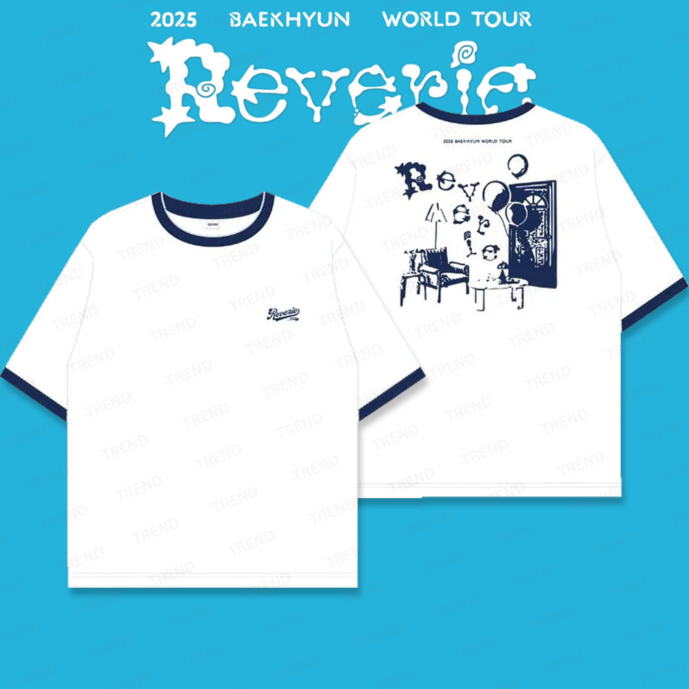 KPOP EXO 2025 BAEKHYUN WORLD Tour'reverie Merch Camiseta De