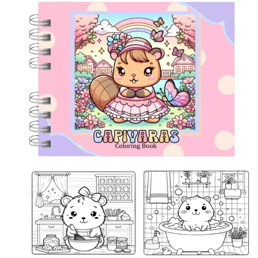 Livro Bobbie Goods Capivara Capa Dura 50 Páginas De Desenho | Shopee Brasil