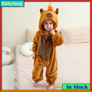 Novo Bebê Kigurumi Capivara Ponto Vaca Dos Desenhos Animados Macacão Infantil Crianças Animais Macacões Meninas Meninos em Oferta na Shopee