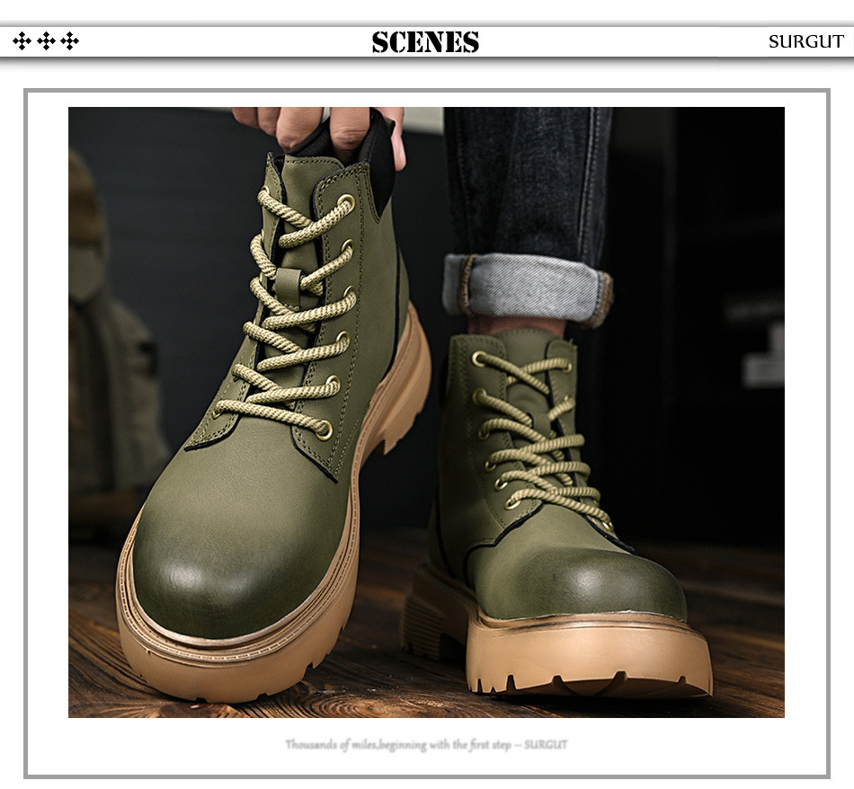 SURGUT Botas Masculinas Clássicas 2026 Moda Confortável Primavera