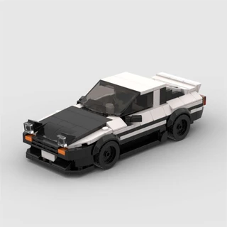 MOC Toyota AE86 Movie Initial D Super Racing Cars Building Blocks Brinquedos Para Crianças Meninos E Meninas Compatíveis Com Tijolos Técnicos Lego