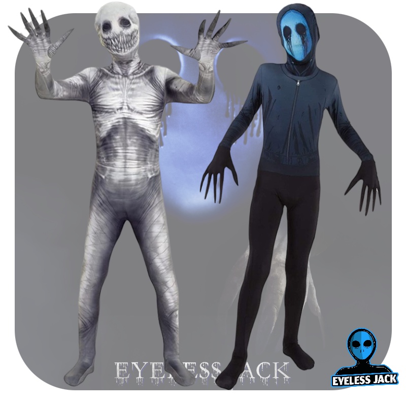 Fantasia de Halloween The Rake Morphsuit Boys Girls Creepypasta